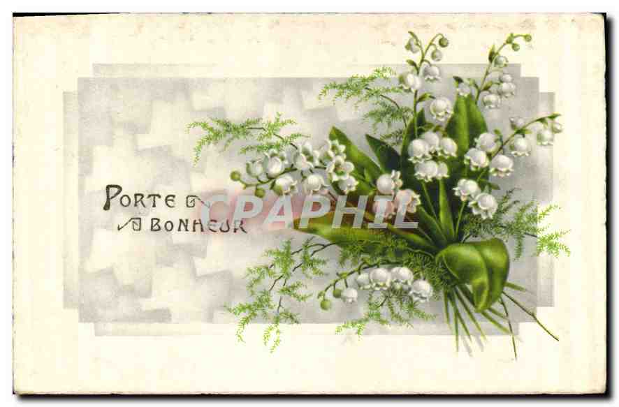 CPA Porte Bonheur fleurs