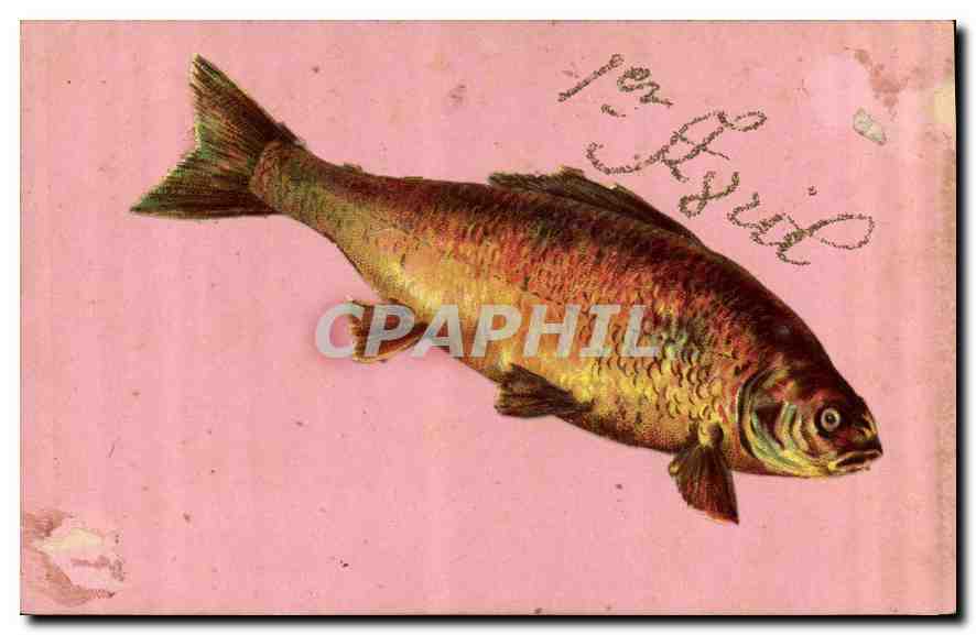 CPA Poisson 1er avril