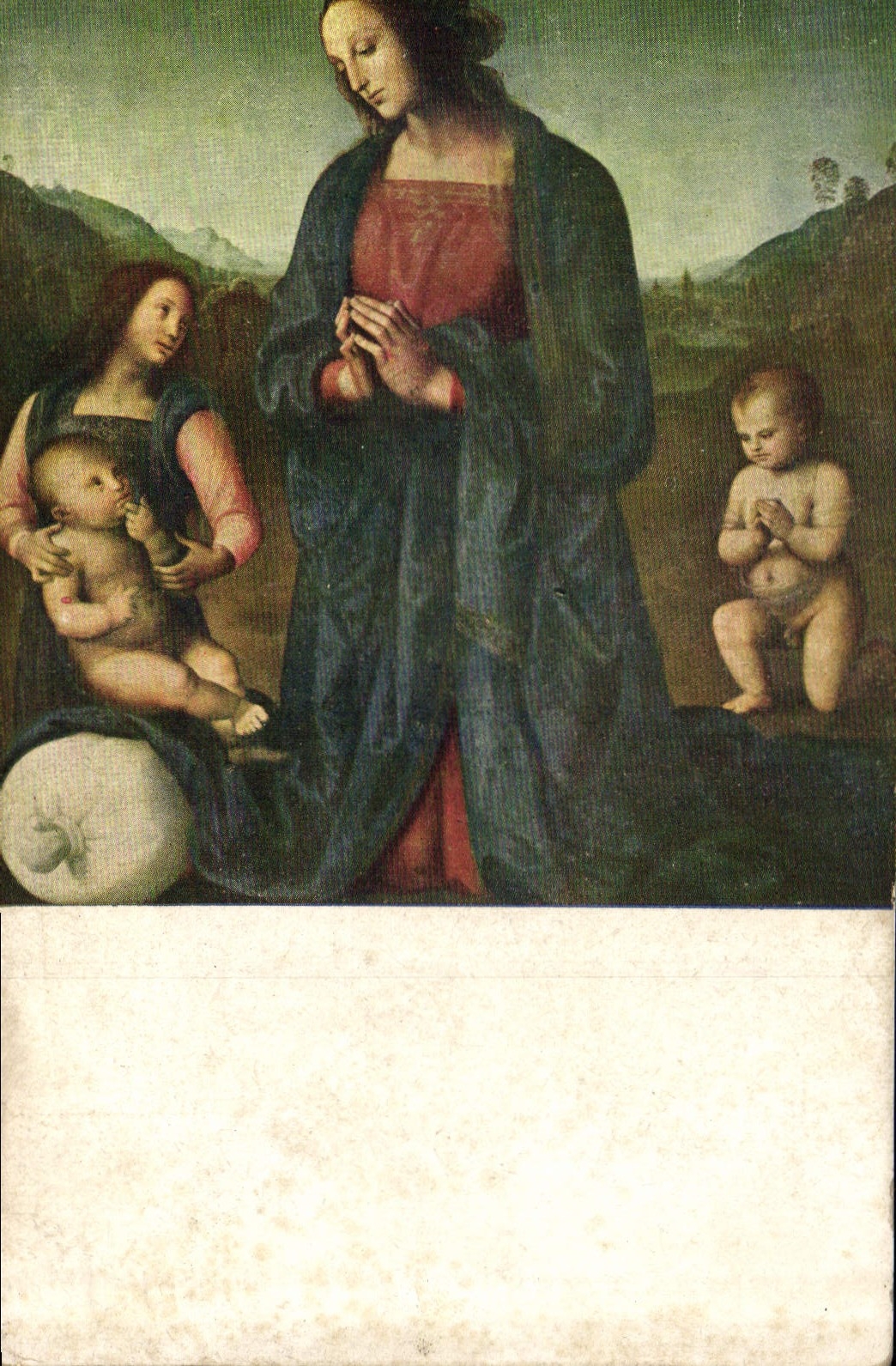 CPA Perugino Pietro L'adorazione del hambino Gesit 