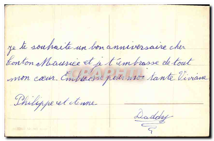 CPA Heureux Anniversaire fleurs — Verso