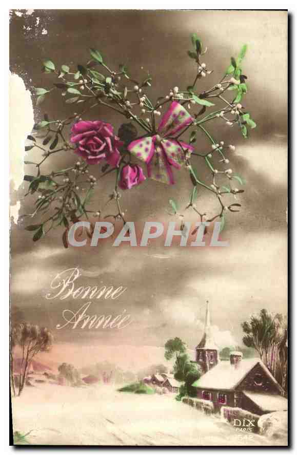 CPA Bonne Annee Fleurs