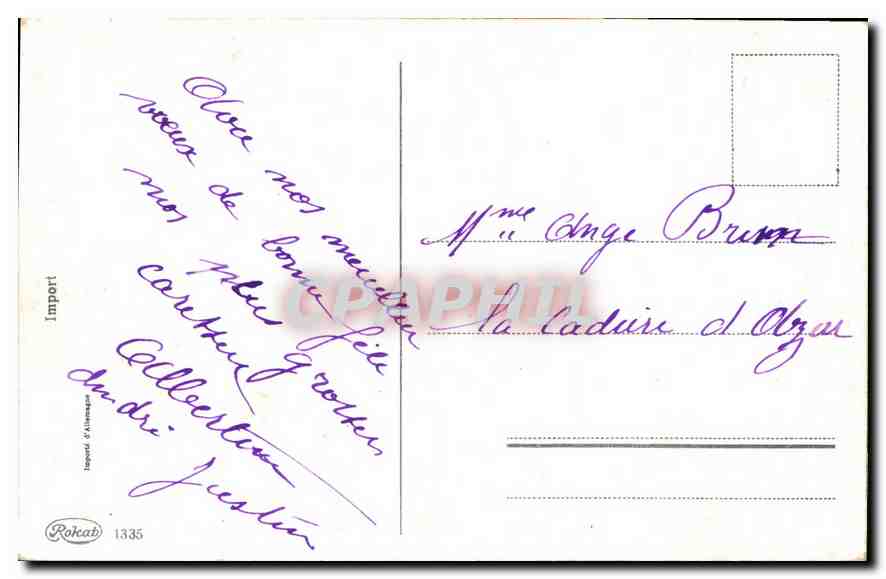 CPA Bonne Fete fleurs — Verso