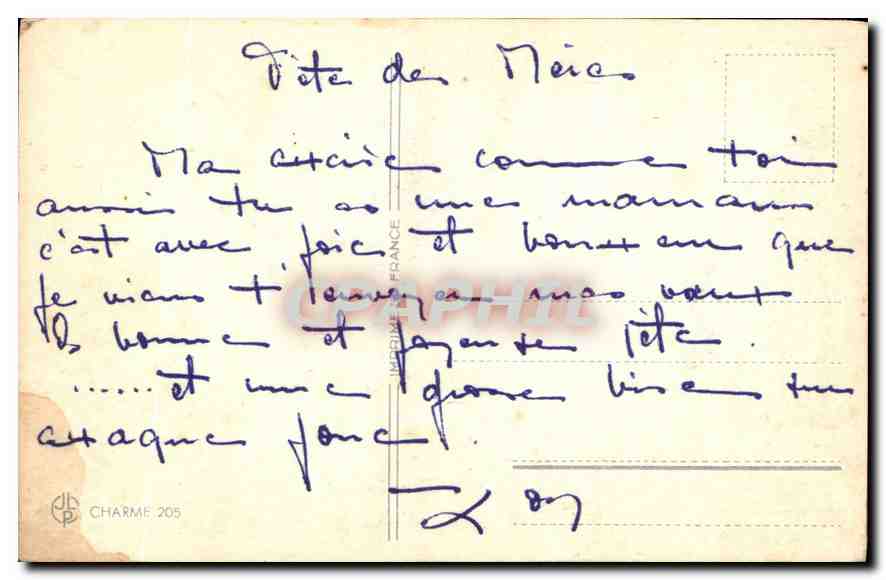 CPA Bonne Fete Enfant — Verso