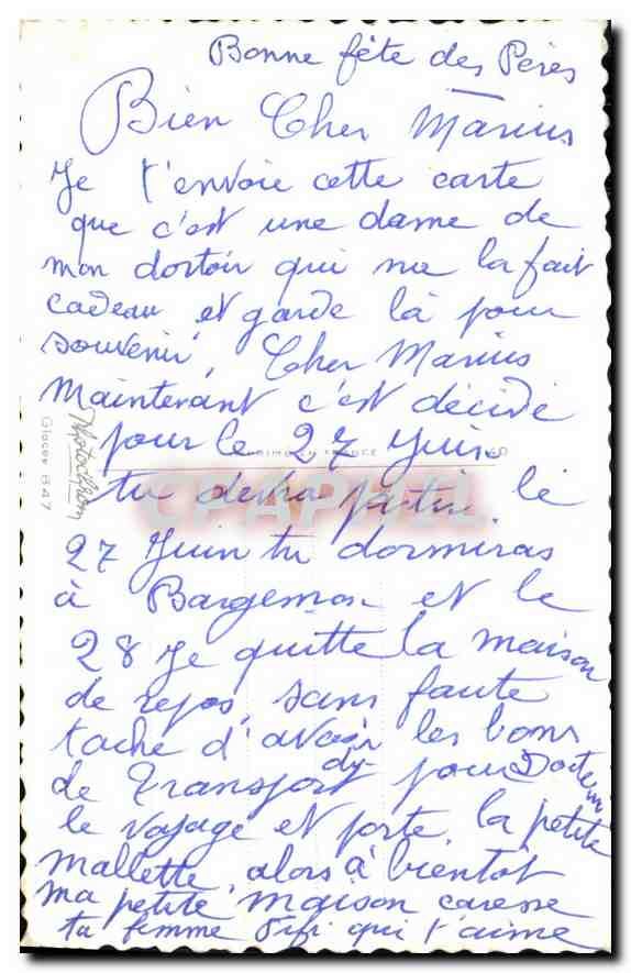 CPA Bonne Fete Maman Fleurs — Verso