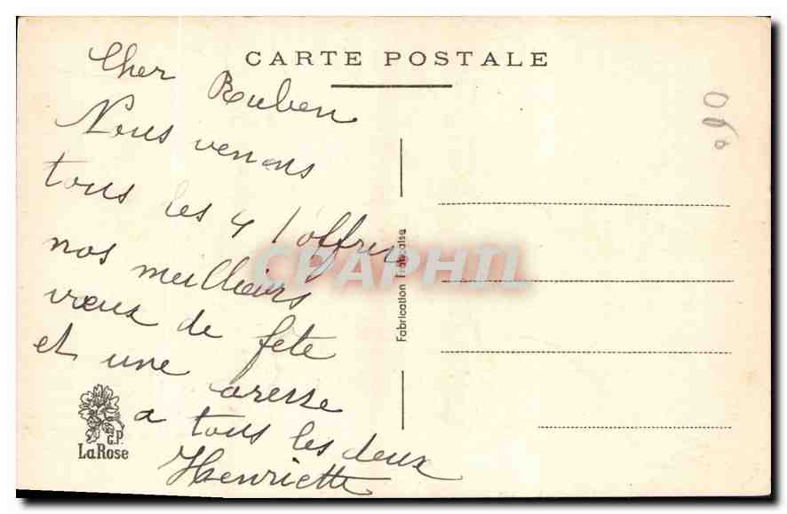 CPA Bonne Fete Fleurs — Verso