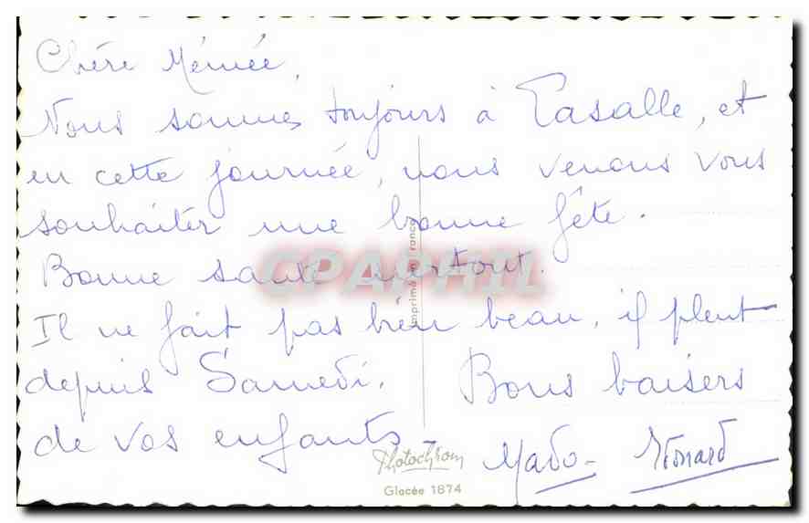 CPA Bonne Fete Maman Fleurs — Back