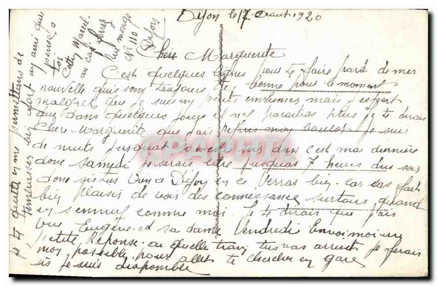 CPA Tendresses Fleurs — Verso