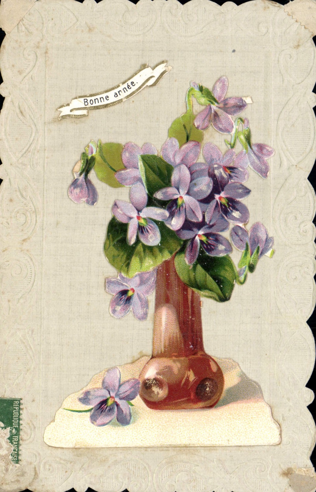 Violets dans un vase — Reproductions Françaises — n° 123