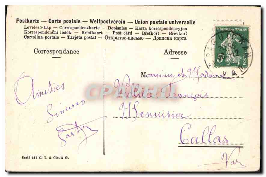 CPA Bonne Annee Fer a cheval — Rückseite