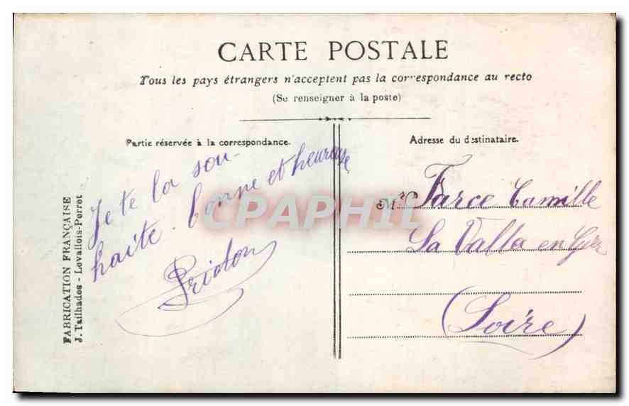 CPA Bonne Annee Fleurs — Rückseite