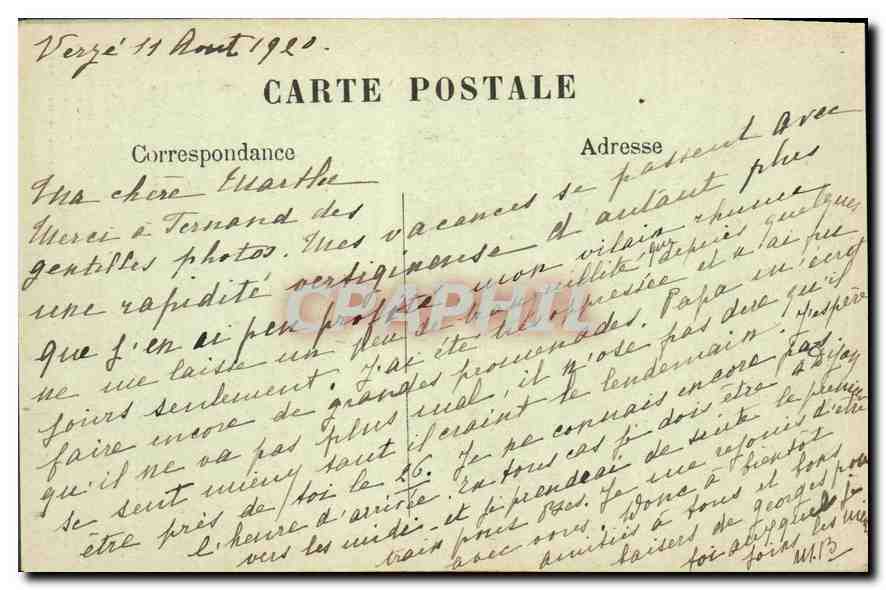 CPA Souvenir de Lamartine Madame de Lamatine femme du poete  — Verso