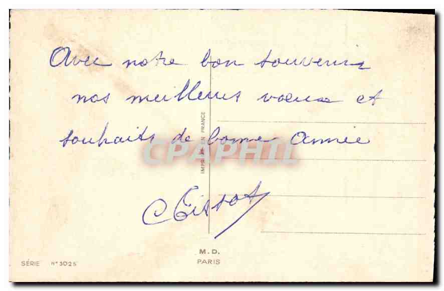 CPA Bonne Annee  — Rückseite