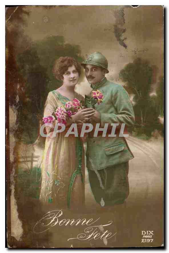 CPA Bonne Fete Femme Militaria