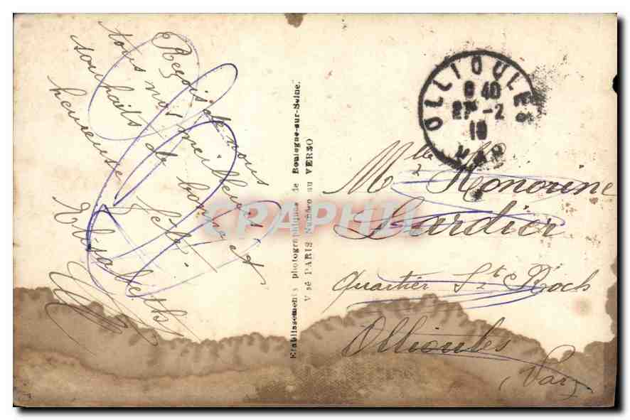 CPA Bonne Fete Femme Militaria — Verso