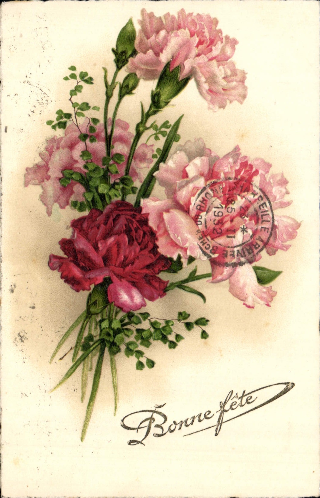 CPA Bonne Fete fleurs