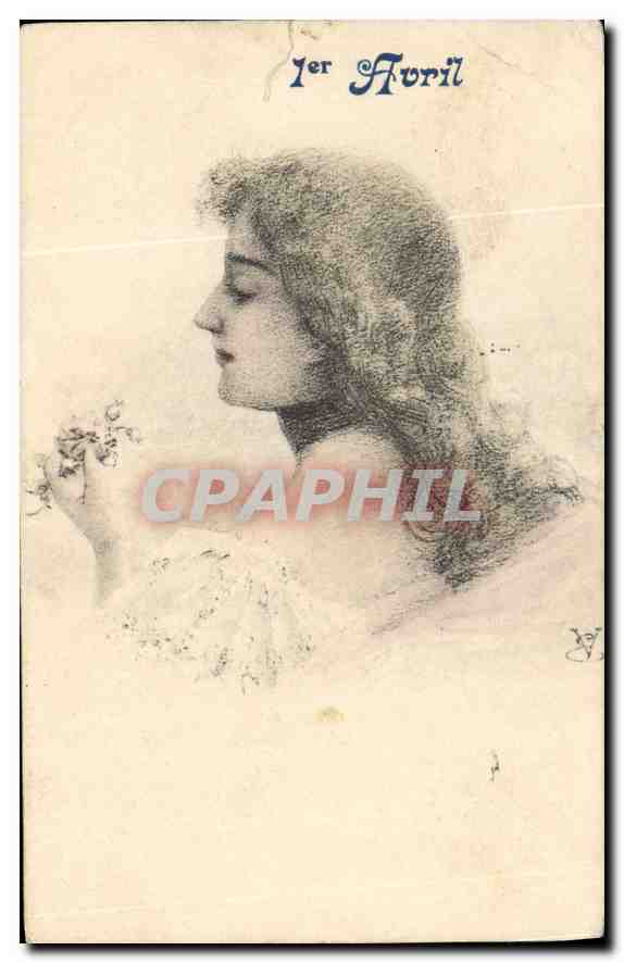 CPA Femme 1er Avril