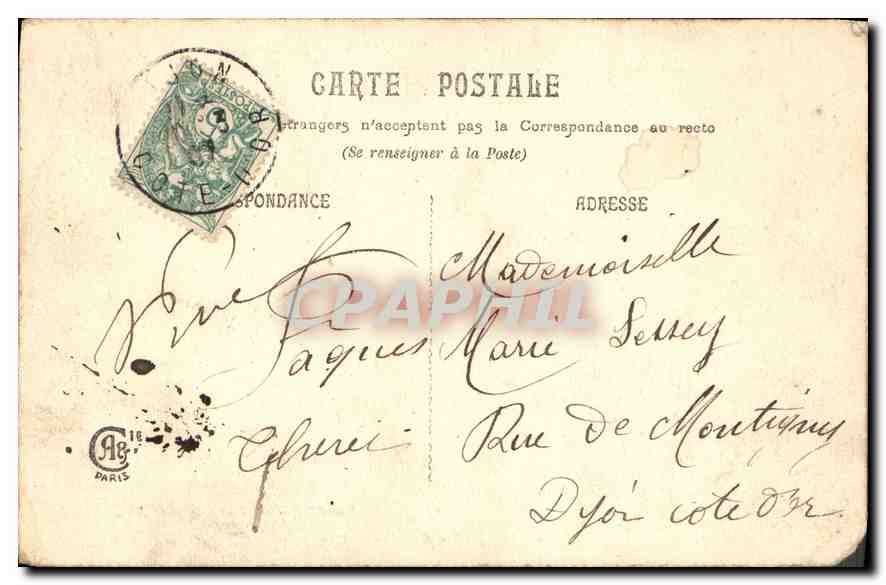 CPA Avec mes compliments affectueuz et sinceres Femme — Rückseite