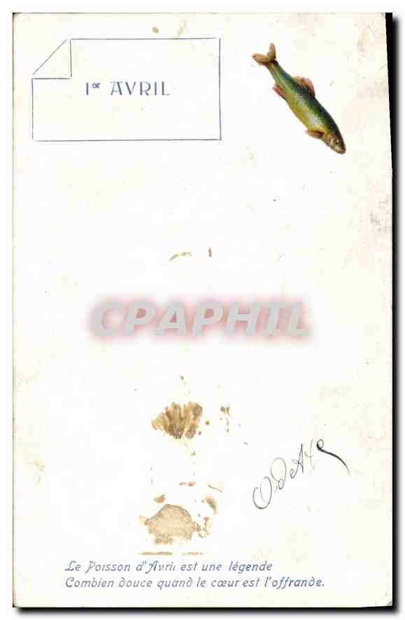 CPA Le Poisson d'Avril est une legende 