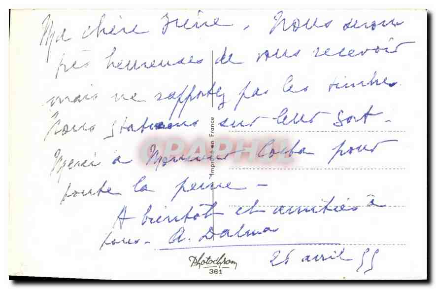 CPA Porte Bonheur Fleurs — Verso