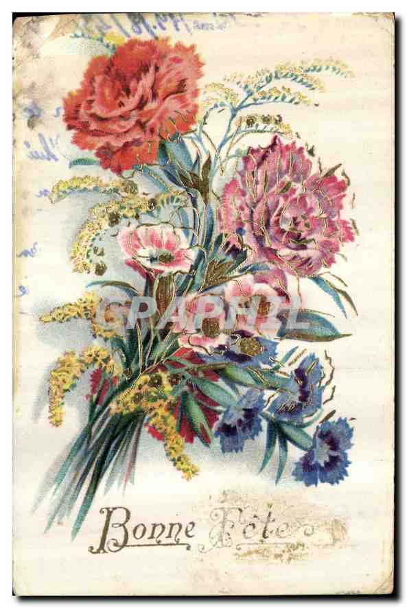 CPA Bonne Fete Fleurs