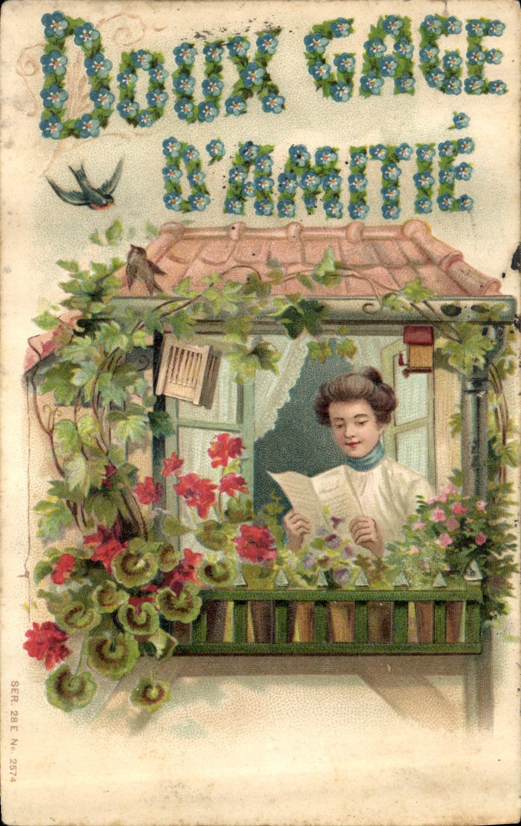 CPA Doux gage d'Amitie Femme