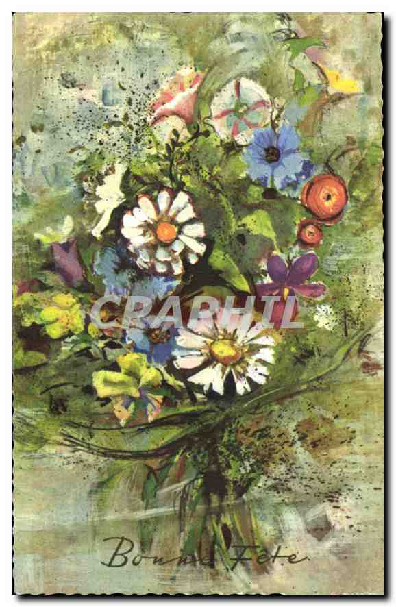 CPA Bonne Fete Fleurs