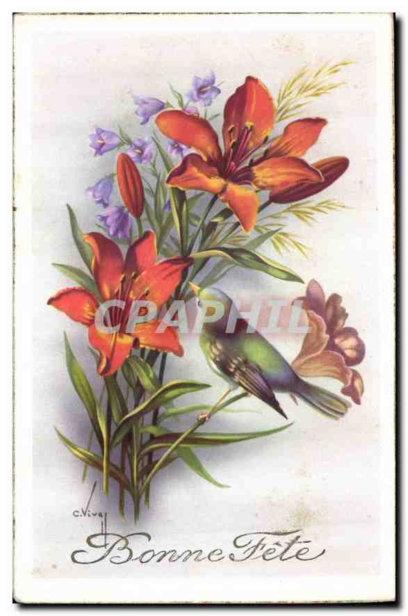 CPA Bonne Fete Fleurs