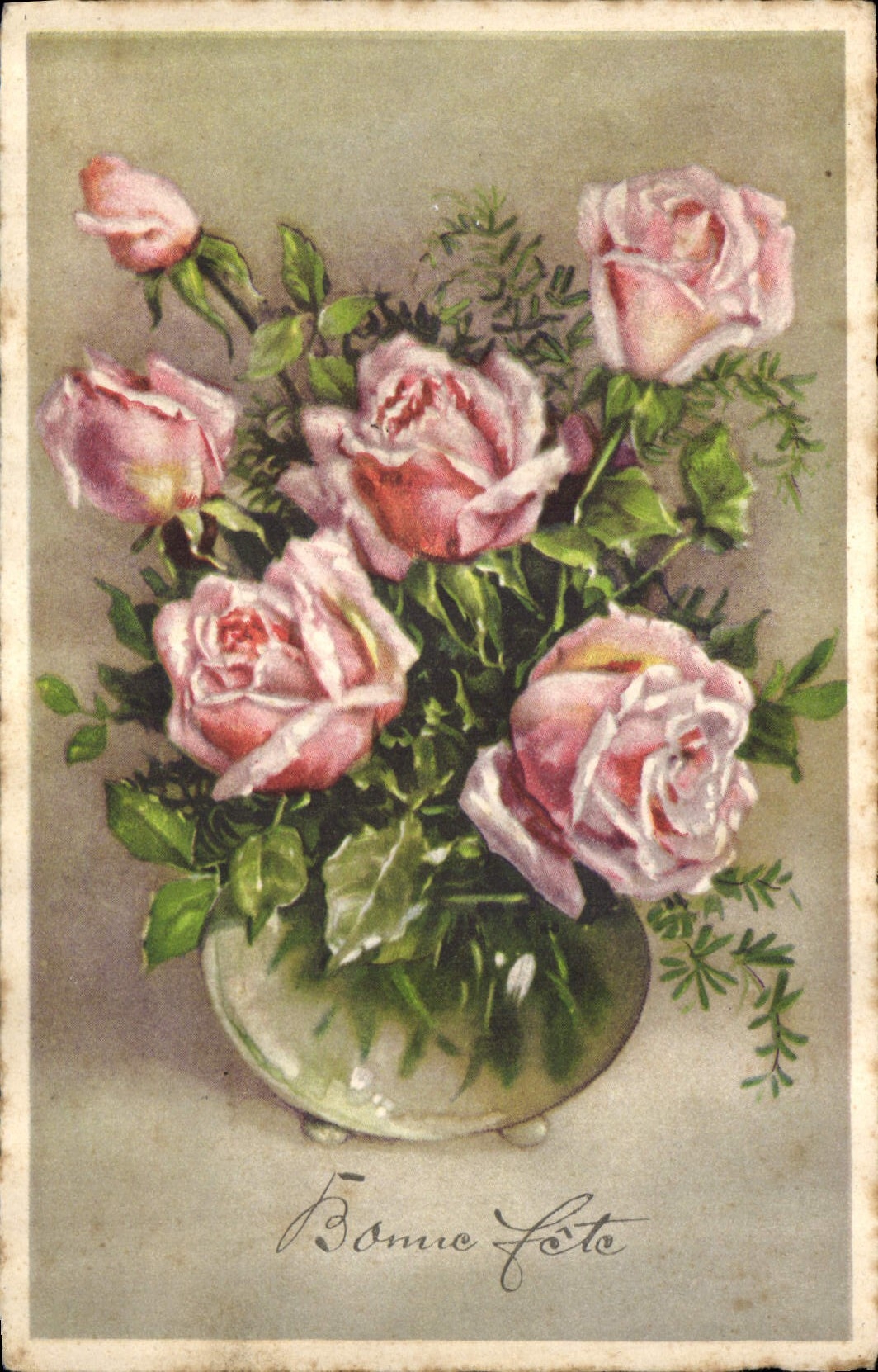 CPA Bonne Fete Fleurs