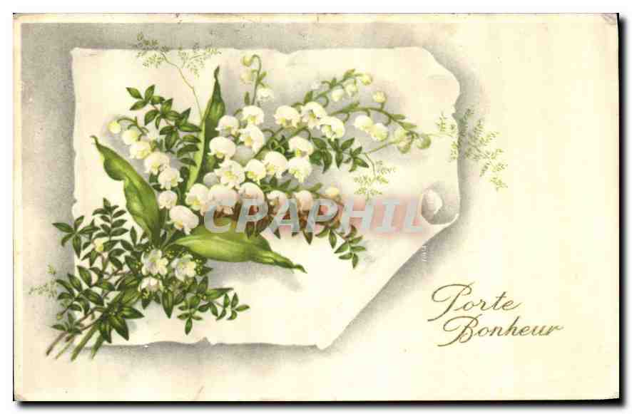 CPA Porte Bonheur Fleurs