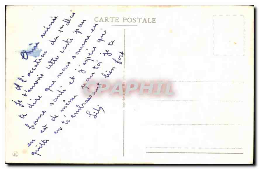 CPA Porte Bonheur Fleurs — Verso
