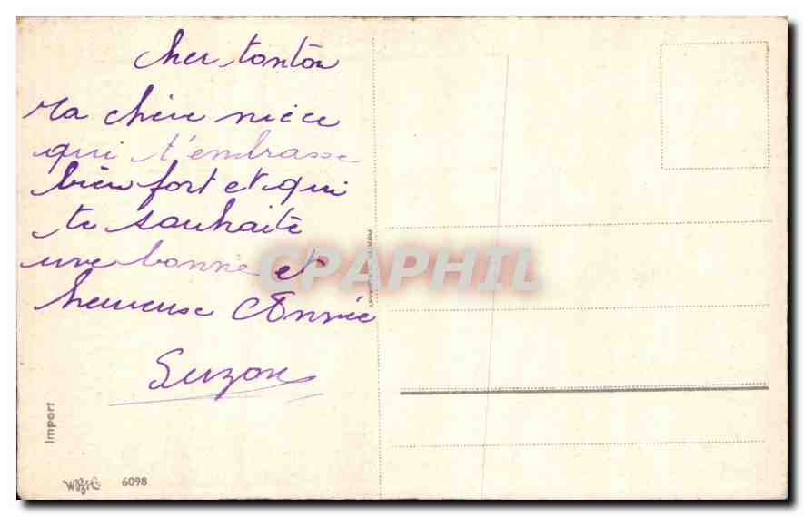 CPA Bonne Annee Oiseau — Verso