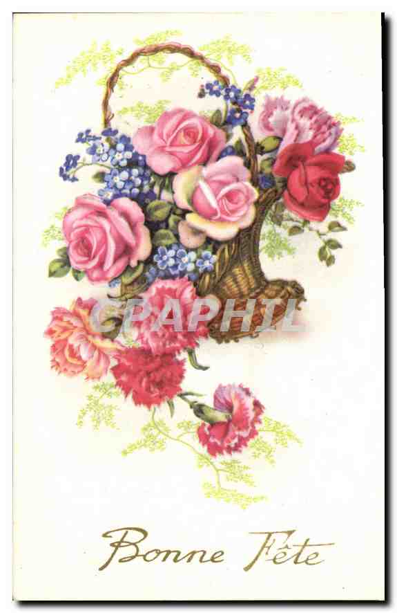 CPA Bonne Fete Fleurs