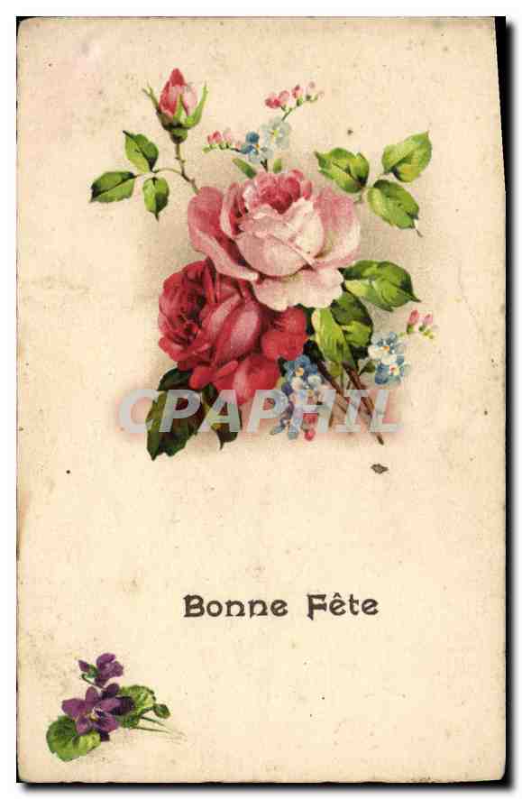 CPA Bonne Fete Fleurs