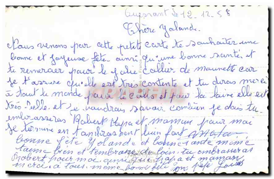 CPA Bonne Fete enfant Chat Chaton — Verso