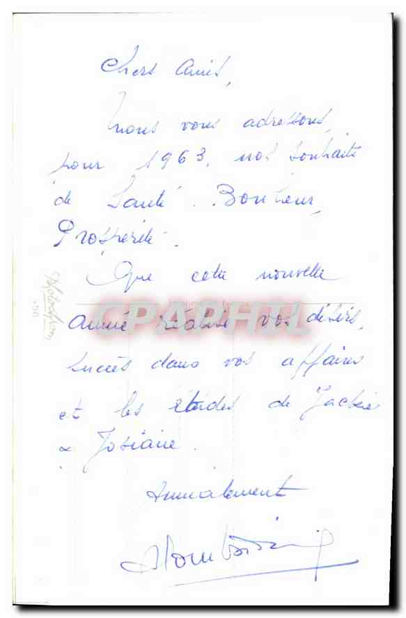 CPA Bonne Annee Fleurs — Rückseite