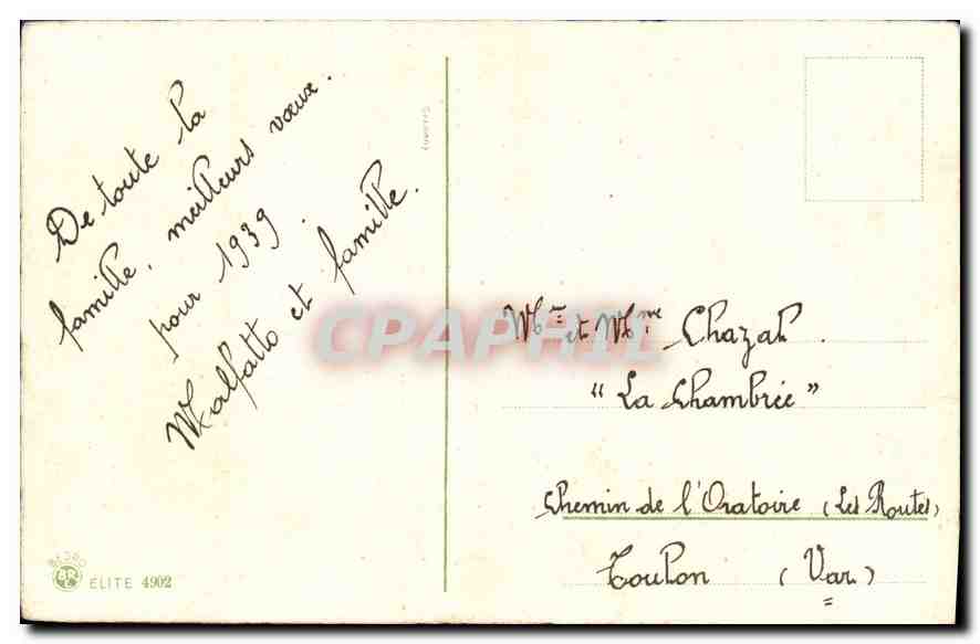 CPA Bonne Annee Fleurs — Rückseite
