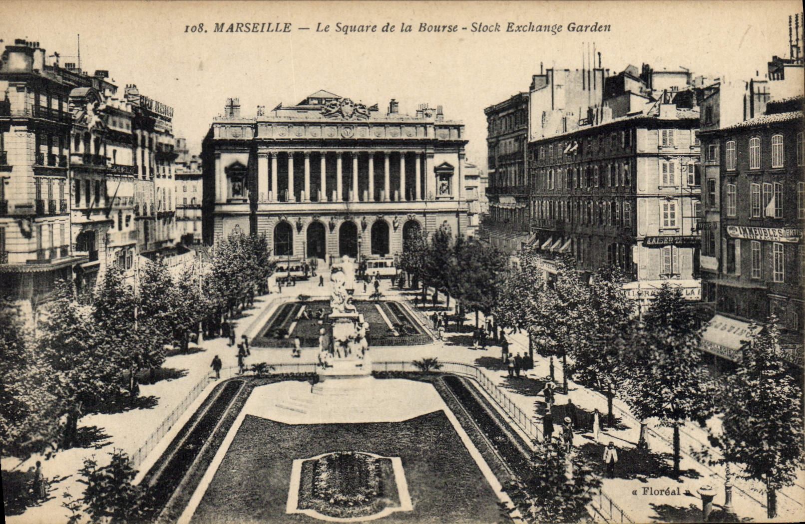CPA Marseille Le Square de la Bourse 