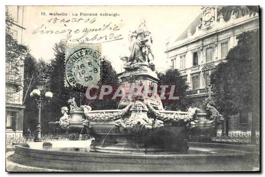 CPA Marseille La Fontaine Estrangin 