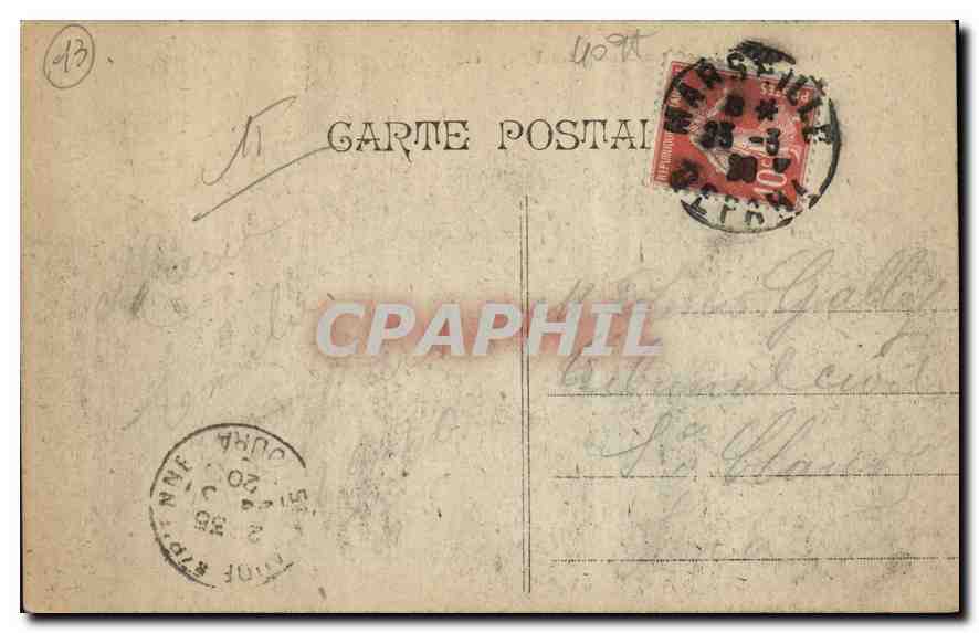 CPA Marseille La Corniche Le Prophete  — Verso