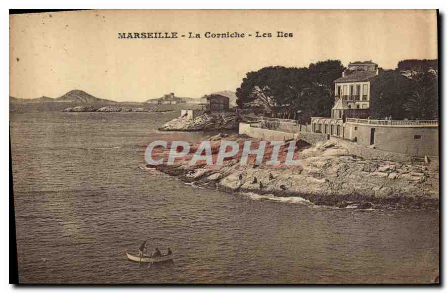 CPA Marseille La Corniche Les Iles 