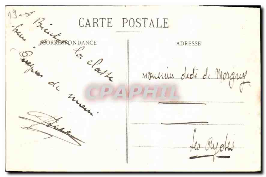 CPA Marseille Le Prado vu du Rond Point  — Rückseite