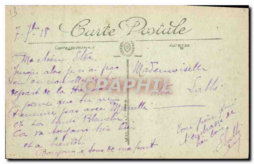 CPA Marseille Les Ascenseurs et Notre Dame de la Garde  — Rückseite