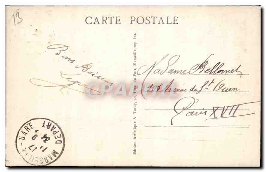 CPA Marseille Le Chateau d'If  — Verso
