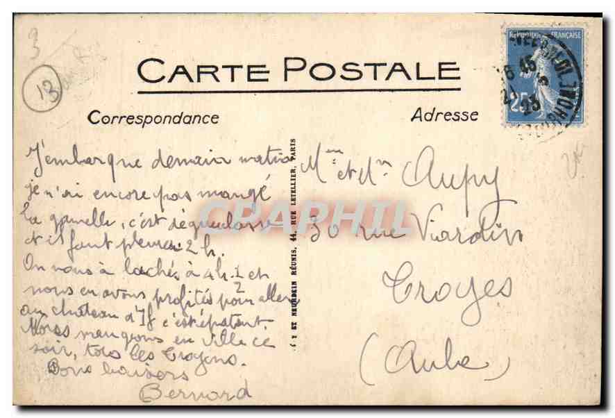 CPA Marseille Le Chateau d'If bati par Francois et qui servit Longtemps de Prison d'Etat  — Verso