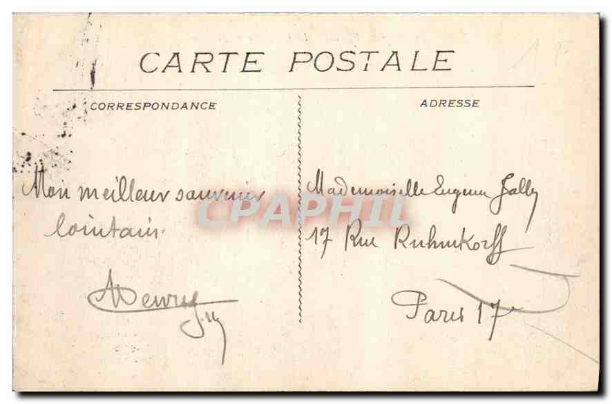 CPA Marseille Le Chateau d'If  — Verso