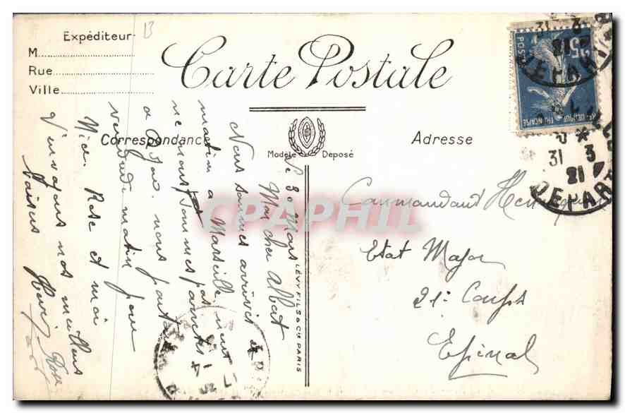 CPA Marseille Le Chateau d'If Cote Nord  — Verso