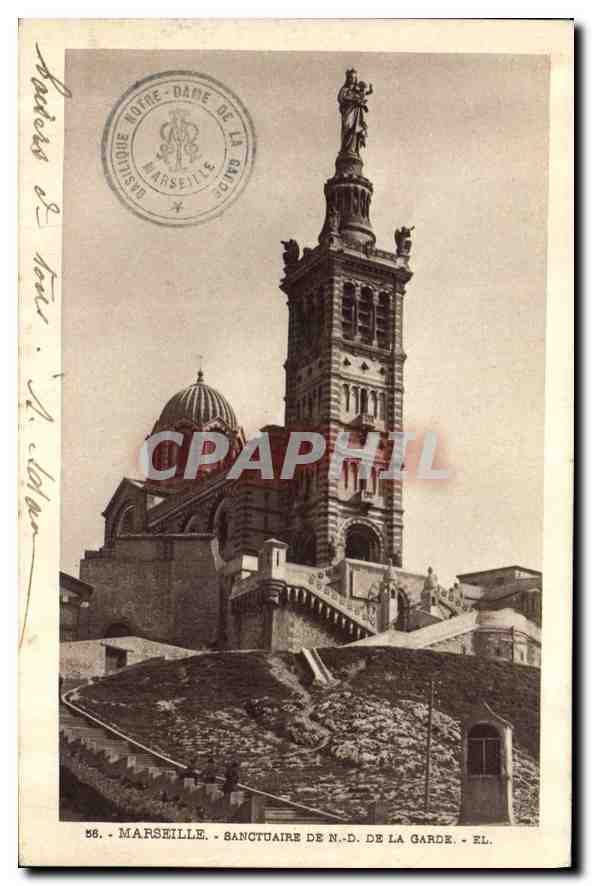 CPA Marseille Sanctuaire de Notre Dame de la Garde 