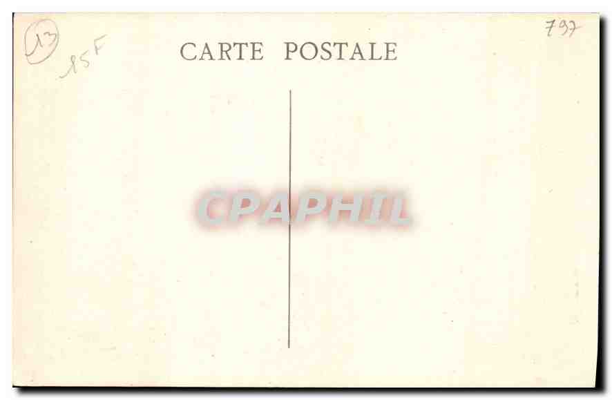 CPA Marseille La Place Castellane Fontaine Cantini et Notre Dame de la Garde  — Rückseite