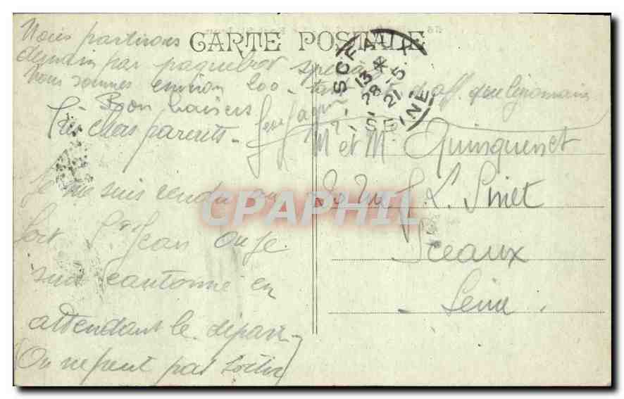 CPA Marseille Le Fort St Jean  — Rückseite