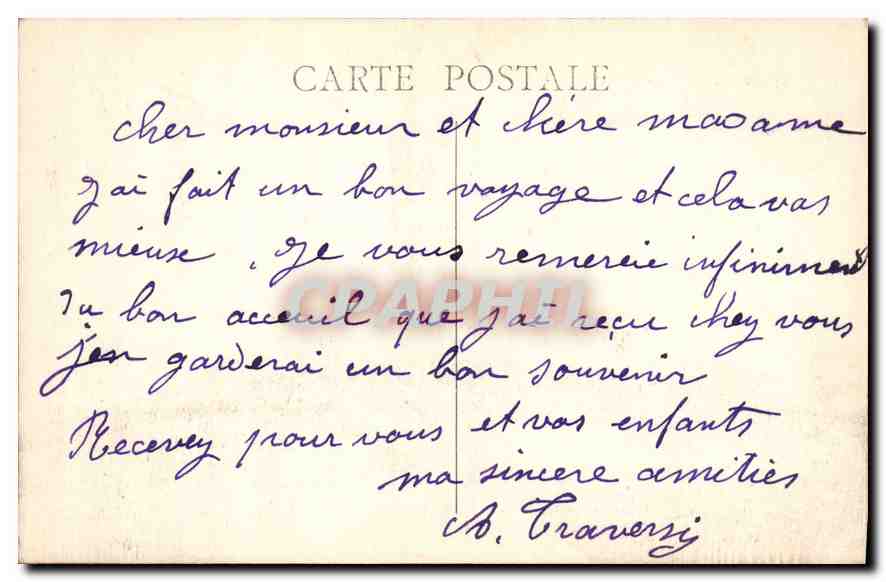 Marseille — Notre-Dame de la Garde — éditeur inconnu, n° de série non visible — Verso